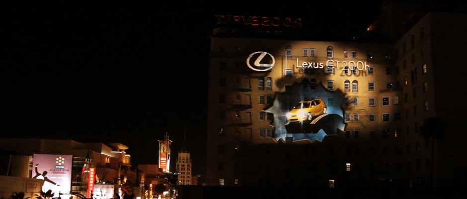 Lexus-3D-Projection-advertising-outdoor advertising